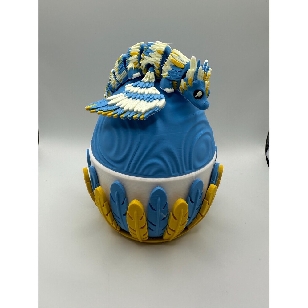 3D-printed Feather Dragon & Egg